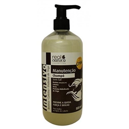 Real Natura Champagne Salt-Free Hair Strengthening Shampoo with Pro-Vitamin Pump and Vitamin B5 500ml