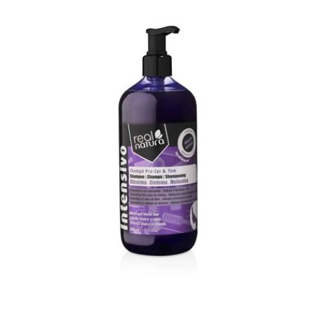 Real Natura Pro-Color and Tone Shampoo Purple Shampoo for White and Blonde Hair