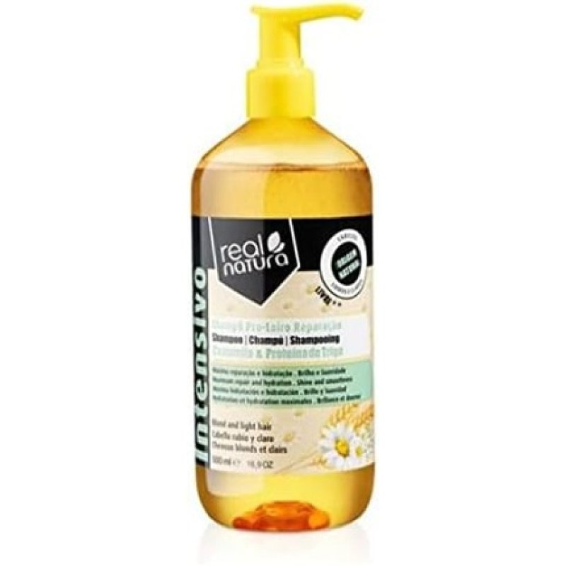 Real Natura Pro-Loiro Repair Shampoo without Salt, Deep Repair for Blonde Hair, Keeps Color Vibrant and Shiny,