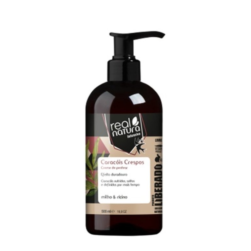 Real Natura Pro-Crespos Leave-In Cream 500ml - Professional Hair Care