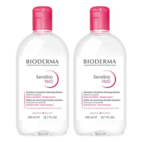 Bioderma Sensibio H2o Micellar Solution 2x500ml - Gentle Cleansing For Sensitive Skin
