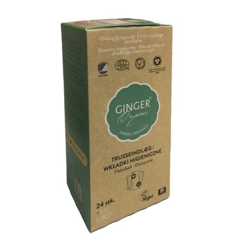 Ginger Organic Pantyliners - 24 Count