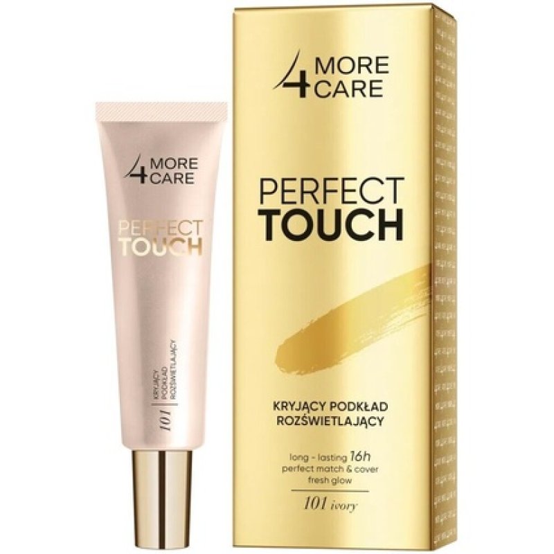 More4Care Perfect Touch Foundation with Illuminating Coverage and Hyaluronic Hydration