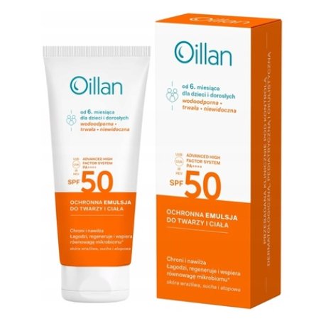 Oillan Protective Emulsion For Face And Body Spf 50 - 100 Ml For Children And Adults