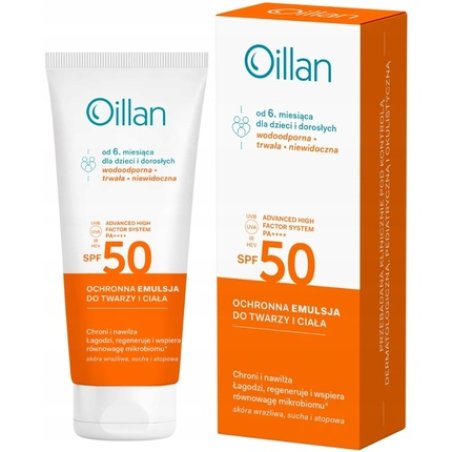 Oillan Protective Dermo Spray Sunscreen For Children And Adults From 6 Months Spf 50 125 Ml