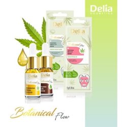 Delia Cosmetics Botanical Flow Regenerating Face Serum Booster 95% Natural Ingredients Hemp Oil Dry Sensitive Skin