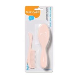 BabyOno Natural Super Soft Bristle Brush and Comb Set 568/04