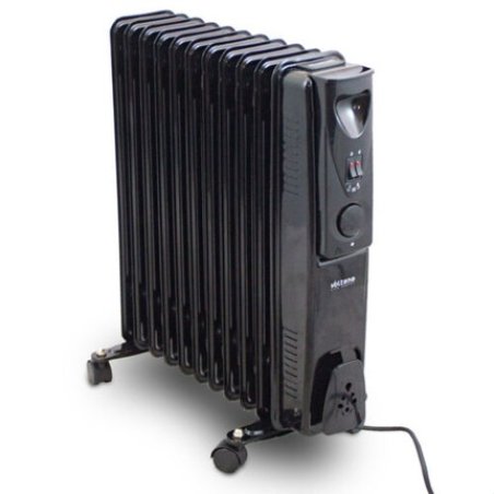 VOLTENO OIL-FILLED RADIATOR 11-FIN 2500W BLACK