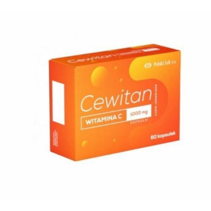 CEWITAN Vitamin C 1000mg 60 Capsules - Supports Immune System, Blood Vessels, Stress, Fatigue