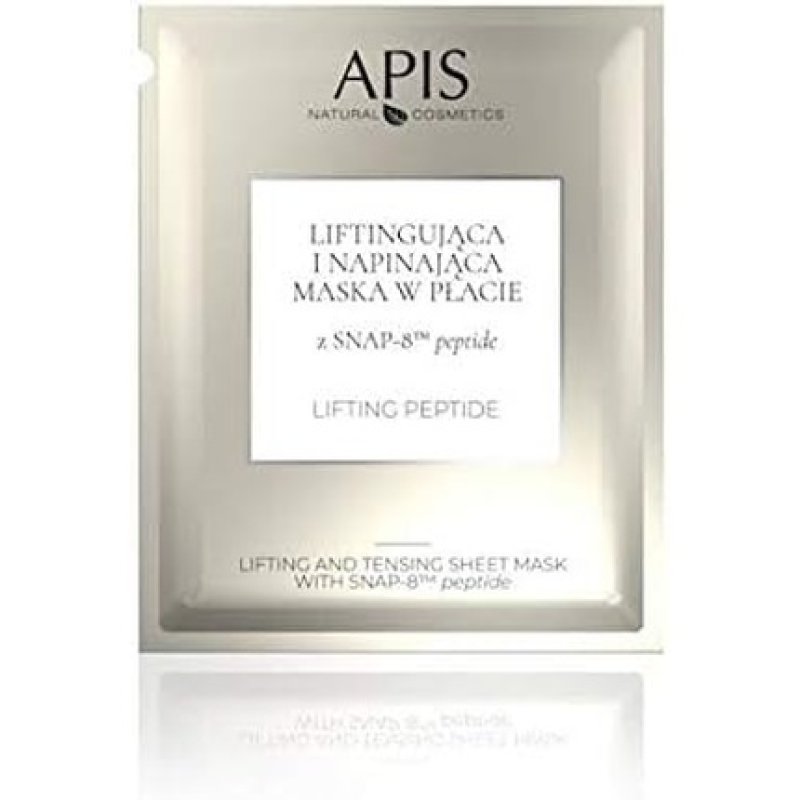 Apis Lifting and Tensing Sheet Mask with SNAP-8 MT Peptide and Green Tea Anti Wrinkle, Lifting, Anti Age, Moisturizing