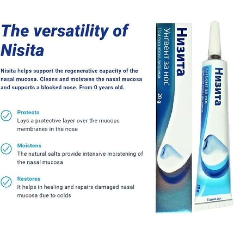 Nisita Nasal Ointment Protect and Care for Dry Nasal Mucous Membranes 20g