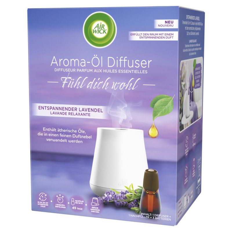 Air Wick Lavender Essential Oil Diffuser - Single Unit 19ml