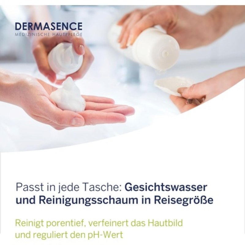 DERMASENCE Travel Set Mousse/Tonic 50ml x 2 - Clarifying Cleansing Foam and Soothing Facial Toner in Convenient Travel