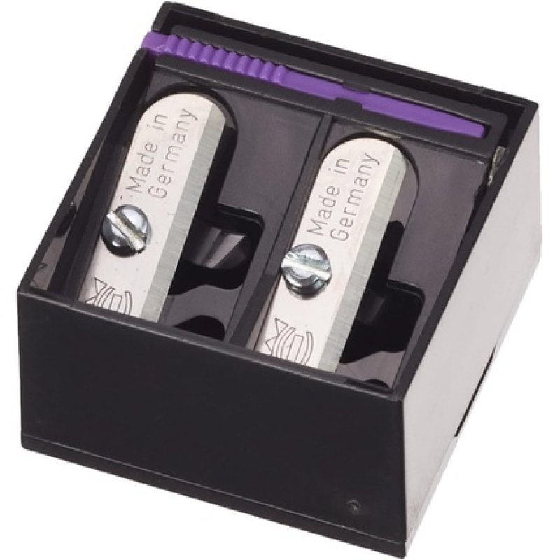 Benecos Double Sharpener for Cosmetic Pencils with Integrated Cleaning Spatula