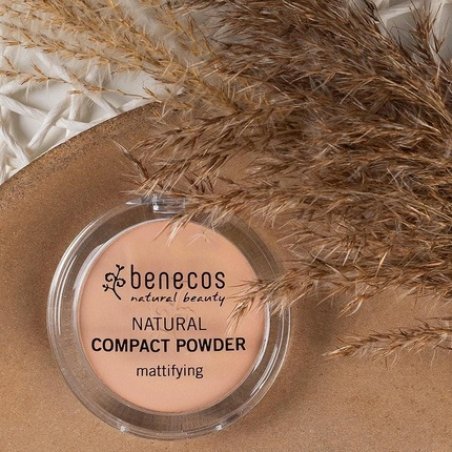 Benecos Natural Cosmetics Compact Powder Pressed Matting Vegan Porcelain 9g