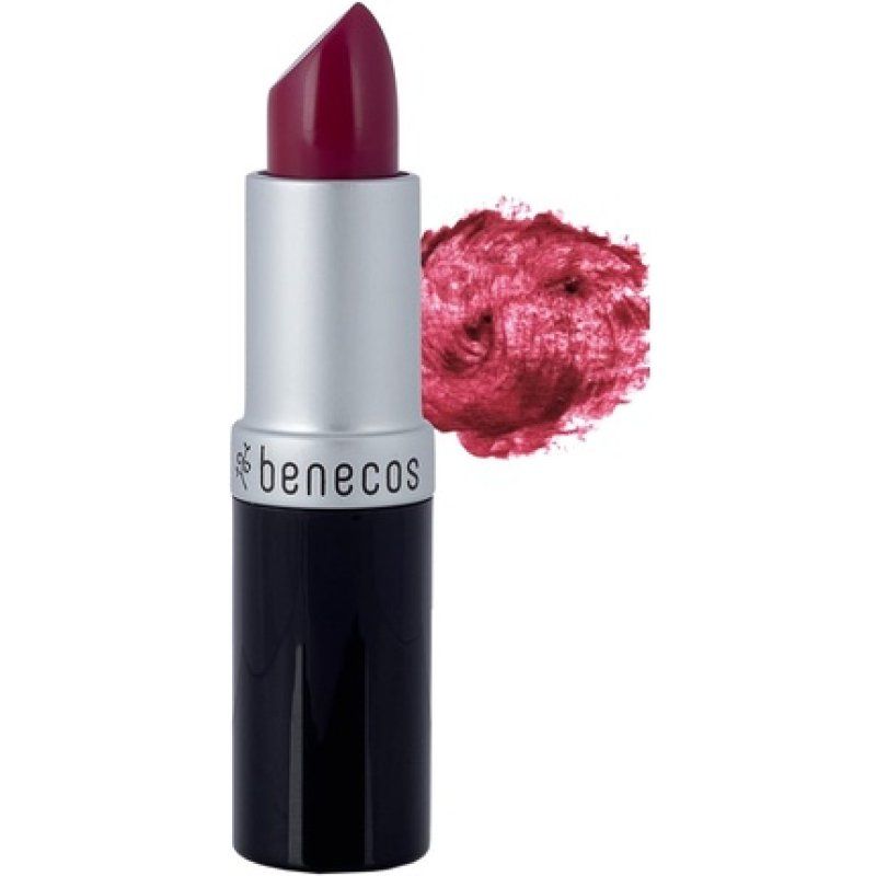 Benecos Natural Beauty Cosmetics Shimmering Lipstick with Organic Jojoba Oil and Organic Beeswax 4.5g Watermelon