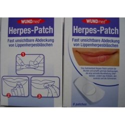 Woundmed Herpes Patches 12 Hydrocolloid Patches for Cold Sores - Transparent
