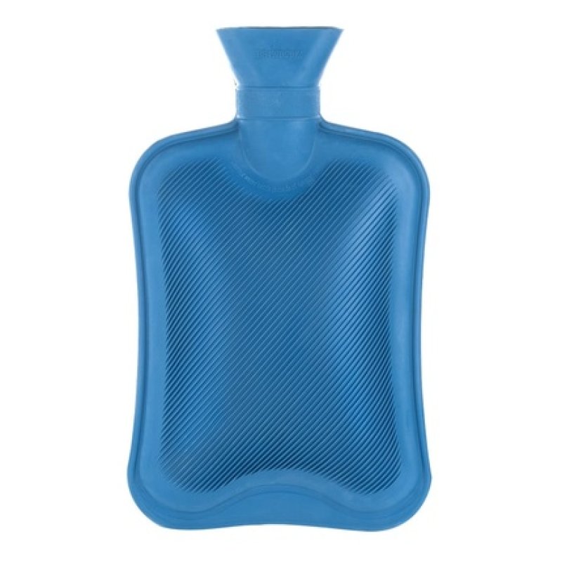Ks Brands Ribbed Hot Water Bottle 2 Litre In Blue