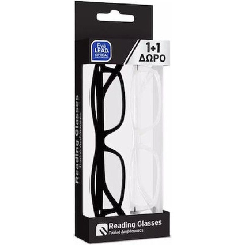 Eyelead Glasses For Presbyopia Unisex 11 Black Transparent 250 2 Pieces
