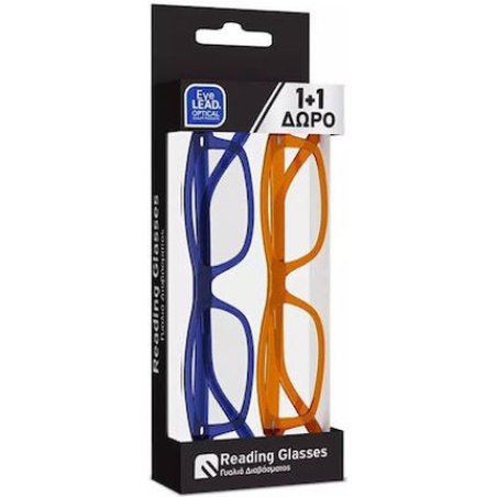 Eyelead Unisex Reading Glasses - Black Transparent - 2 Pieces