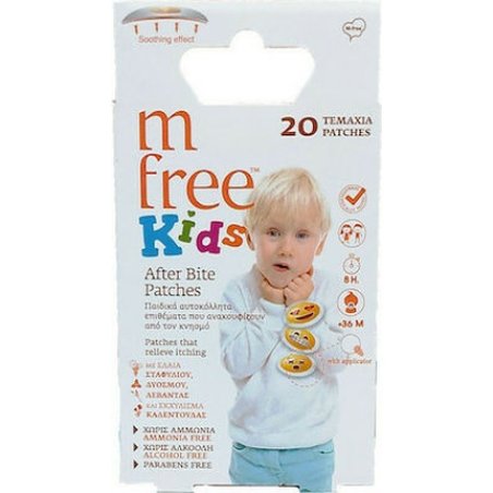 M-Free Family After Bite Patches - Soothing Adhesive Patches For Kids With Grape Seed Oil, Mint, And Lavender - 20