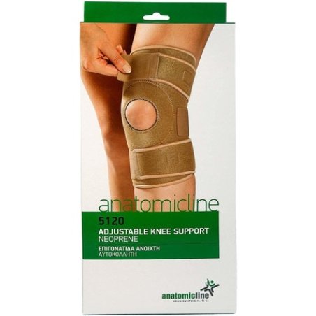 Anatomicline Adjustable Knee Support Made of Breathable Neoprene with Cotton Lining Beige