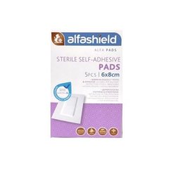 Alfa Gauze Alfashield Sterile Self-Adhesive Pads 6x8cm - Pack Of 5