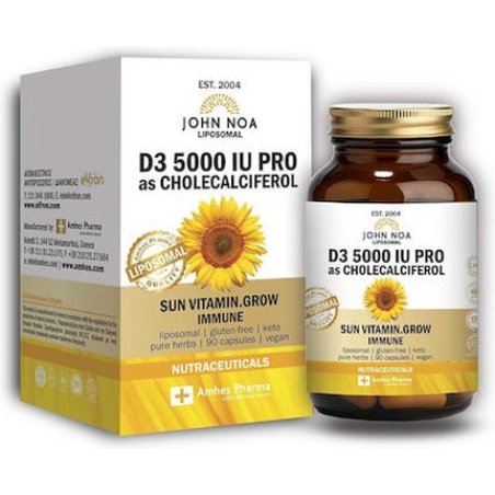 John Noa D3 5000 Iu Pro As Cholecalciferol Liposomal Dietary Supplement With Vitamin D3 - 90 Capsules