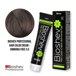 Bioshev Professional Hair Color Cream Ammonia Free 100ml - Light Brown 5.0
