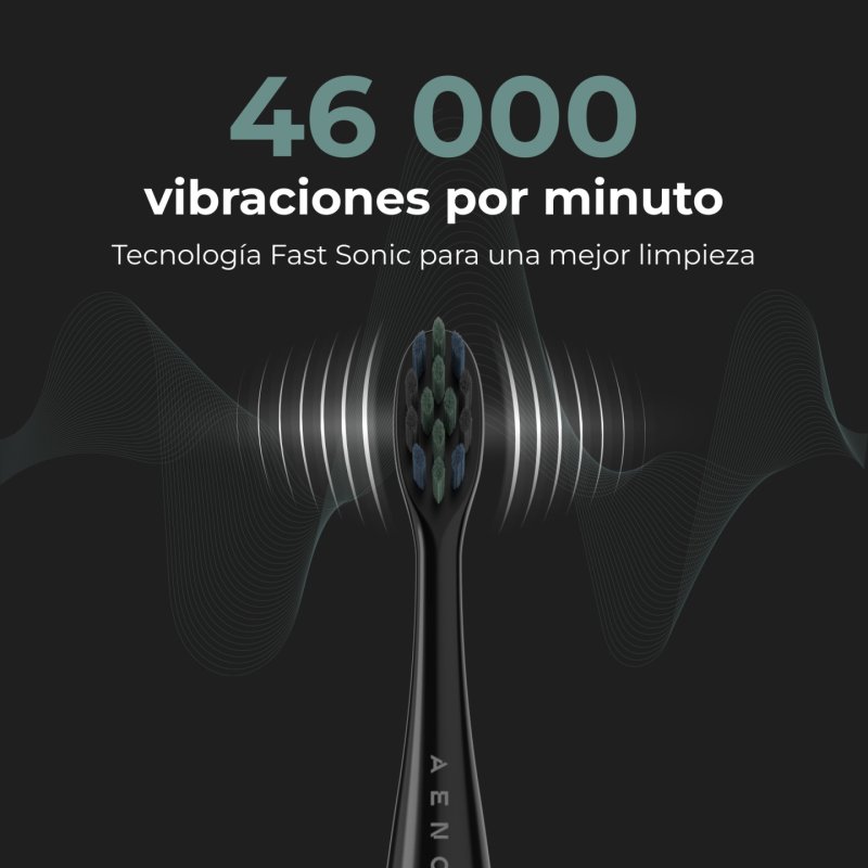 AENO Sonic Toothbrush DB2S Smart 3 Replacement Brush Heads Black