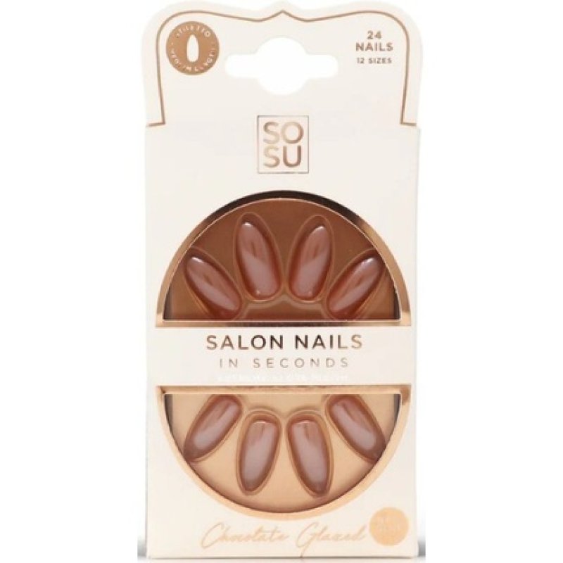 Artificial Nails Chocolate (Salon Nails) 24 pieces