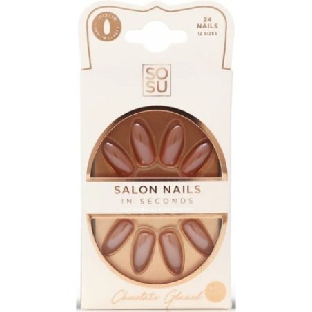 Artificial Nails Chocolate (Salon Nails) 24 pieces