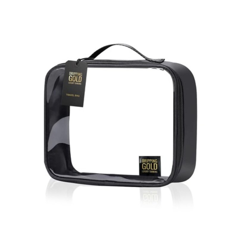 Dripping Gold Transparent Travel Bag Waterproof Cosmetic Bag for Make-Up