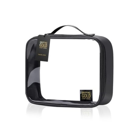 Dripping Gold Transparent Travel Bag Waterproof Cosmetic Bag for Make-Up