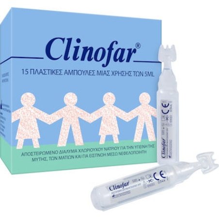 Clinofar Sterile Ampoules Of Physiological Saline For Nasal Decongestion - 15 X 5ml