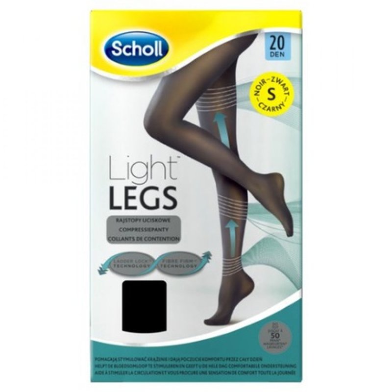 Scholl Light Legs 20 Denier Tights Size S Black