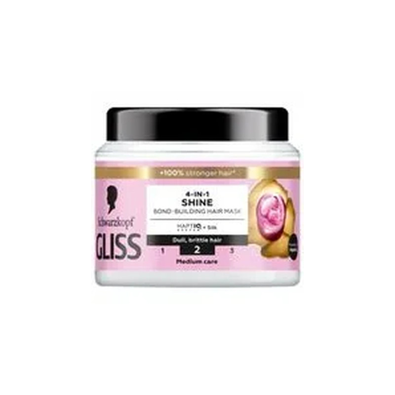 Gliss 4-In-1 Shine Bond-Building Hair Mask - 400 Ml