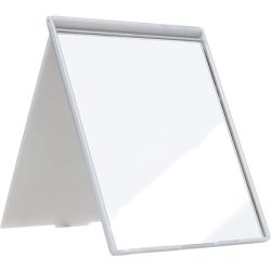 SIBEL Small Folding Makeup/Shaving Mirror Silver