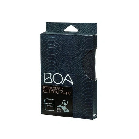 Sibel Boa Cape A/ Relief In Black With Press Studs