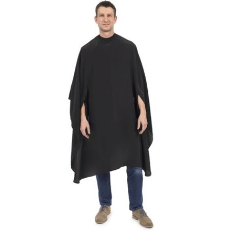 Barburys Hairdressing Cape Without Sleeves with Hook Fastening - Black