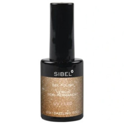Sibel Gel Nail Polish Color 103 Dazzling Gold 14 Milliliters