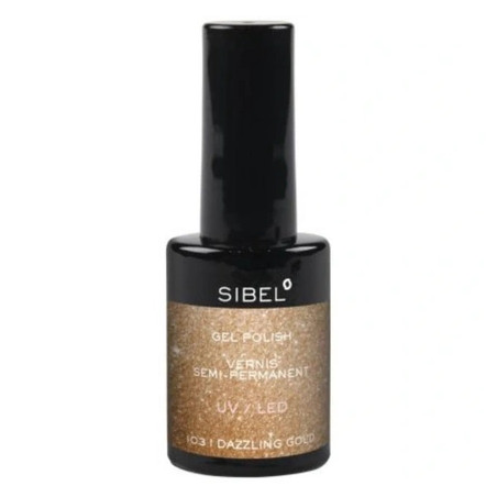 Sibel Gel Nail Polish Color 103 Dazzling Gold 14 Milliliters