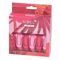 Sibel Sib Crocodile Hair Clip Hibiscus Pink