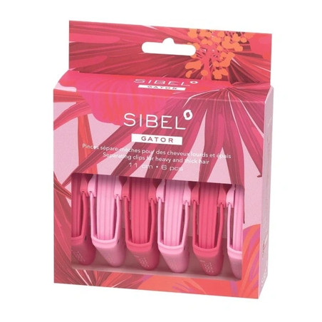 Sibel Sib Crocodile Hair Clip Hibiscus Pink