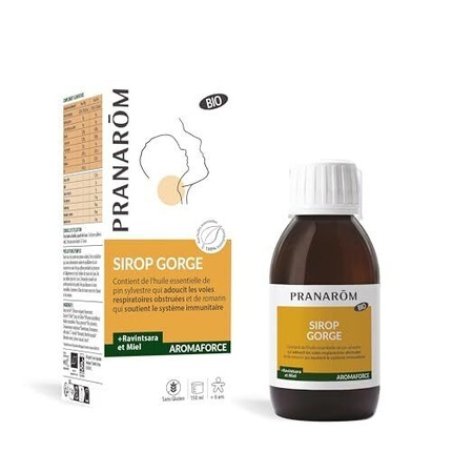 Pranarom Aromaforce Organic Honey Ravintsara Throat Syrup for Throat and Immune System