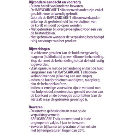 Bapscarcare T Thin Silicone Patch for Scar Relief