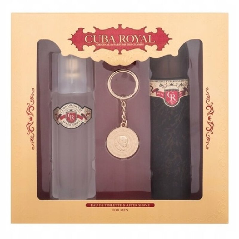 Cuba Royal Gift Set - Eau De Toilette Spray 100ml, After Shave 100ml, Keychain
