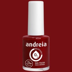 Andreia Halal Breathable Nail Polish Water Permeable Glossy Vegan and Cruelty-Free 10.5ml B14 Red