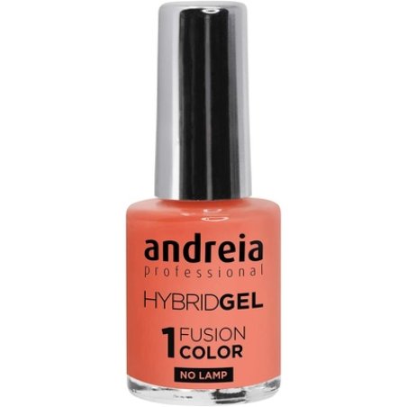 Andreia Professional Hybrid Gel Nail Polish Fusion Color H32 Coral - 2 Steps No Lamp Required Long Lasting Easy Removal
