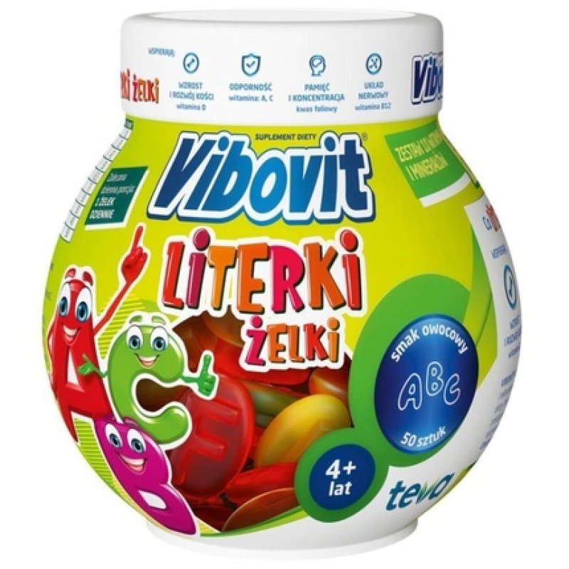 Vibovit Letter Gummies 50 Pieces - Delicious And Nutritious Gummy Vitamins For Children